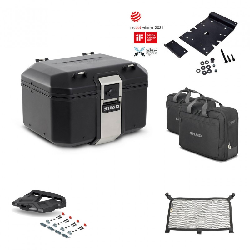 SHAD Baul trasero + parrilla soporte montaje accesorios TR48 TERRA BLACK EDITION KIT-450727