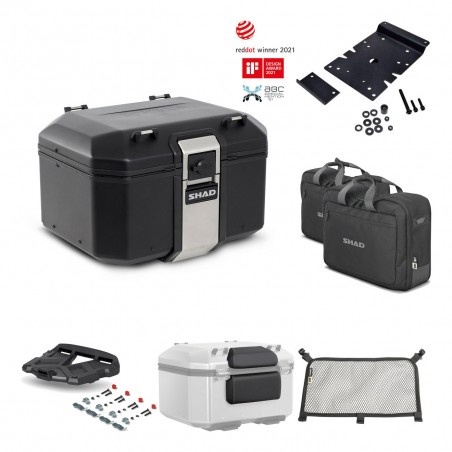 SHAD Baul trasero + parrilla soporte montaje accesorios TR48 TERRA BLACK EDITION KIT-450728