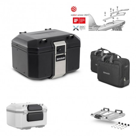 SHAD Baul trasero + parrilla soporte montaje accesorios TR48 TERRA BLACK EDITION KIT-450734