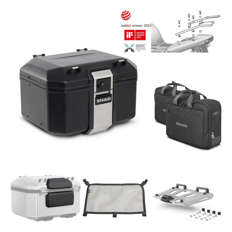 SHAD Rear trunk + grill mounting bracket accessories TR48 TERRA BLACK EDITION KIT-450736