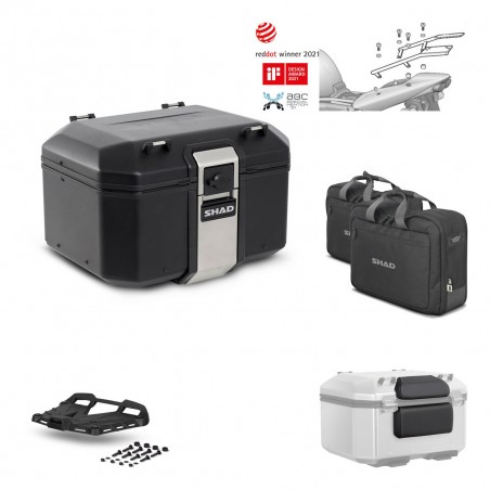 SHAD Baul trasero + parrilla soporte montaje accesorios TR48 TERRA BLACK EDITION KIT-450742