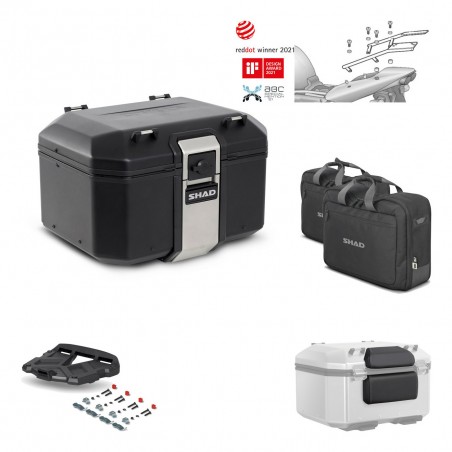 SHAD Baul trasero + parrilla soporte montaje accesorios TR48 TERRA BLACK EDITION KIT-450749