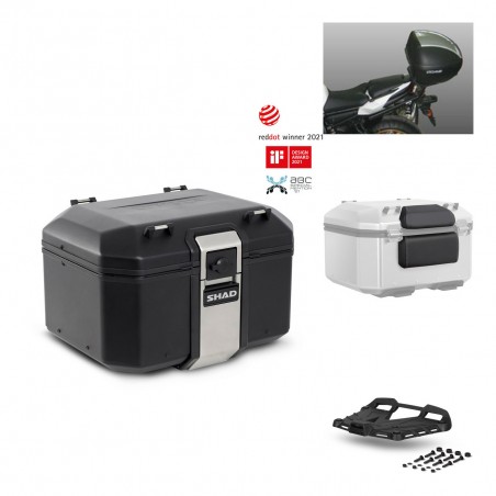 SHAD Baul trasero + parrilla soporte montaje accesorios TR48 TERRA BLACK EDITION KIT-450761
