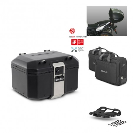 SHAD Baul trasero + parrilla soporte montaje accesorios TR48 TERRA BLACK EDITION KIT-450764