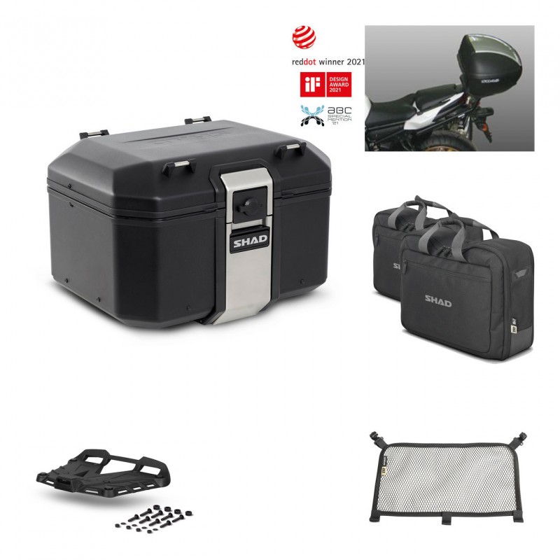 SHAD Rear trunk + grill mounting bracket accessories TR48 TERRA BLACK EDITION KIT-450766