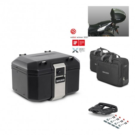 SHAD Baul trasero + parrilla soporte montaje accesorios TR48 TERRA BLACK EDITION KIT-450771