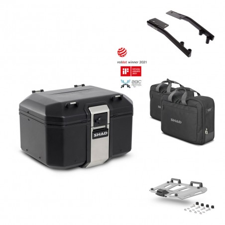 SHAD Baul trasero + parrilla soporte montaje accesorios TR48 TERRA BLACK EDITION KIT-450779