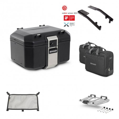 SHAD Baul trasero + parrilla soporte montaje accesorios TR48 TERRA BLACK EDITION KIT-450781