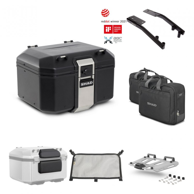 SHAD Baul trasero + parrilla soporte montaje accesorios TR48 TERRA BLACK EDITION KIT-450782