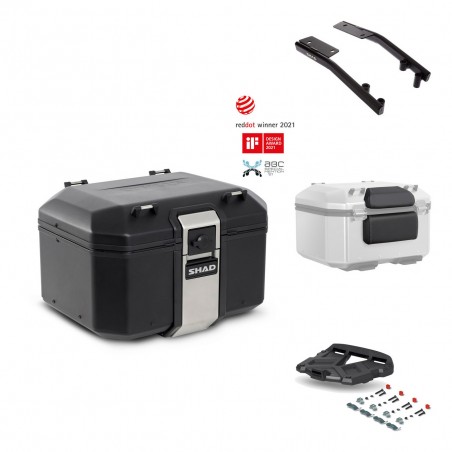 SHAD Baul trasero + parrilla soporte montaje accesorios TR48 TERRA BLACK EDITION KIT-450791