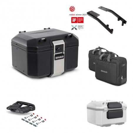 SHAD Baul trasero + parrilla soporte montaje accesorios TR48 TERRA BLACK EDITION KIT-450795