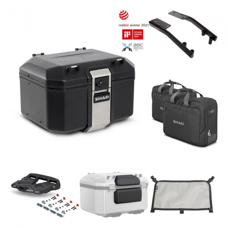 SHAD Baul trasero + parrilla soporte montaje accesorios TR48 TERRA BLACK EDITION KIT-450797
