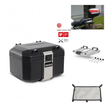 SHAD Baul trasero + parrilla soporte montaje accesorios TR48 TERRA BLACK EDITION KIT-450800