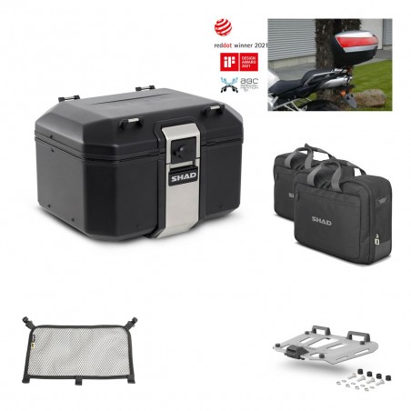 SHAD Baul trasero + parrilla soporte montaje accesorios TR48 TERRA BLACK EDITION KIT-450804