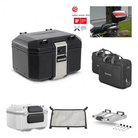SHAD Baul trasero + parrilla soporte montaje accesorios TR48 TERRA BLACK EDITION KIT-450805