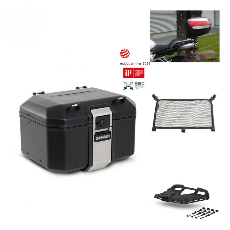 SHAD Baul trasero + parrilla soporte montaje accesorios TR48 TERRA BLACK EDITION KIT-450808