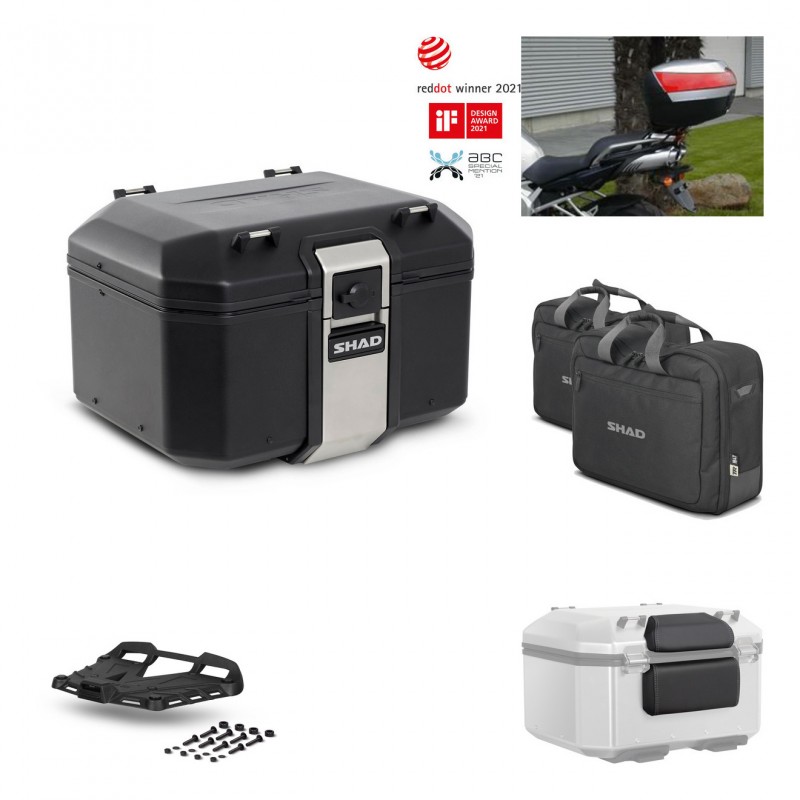 SHAD Baul trasero + parrilla soporte montaje accesorios TR48 TERRA BLACK EDITION KIT-450811