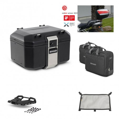 SHAD Baul trasero + parrilla soporte montaje accesorios TR48 TERRA BLACK EDITION KIT-450812