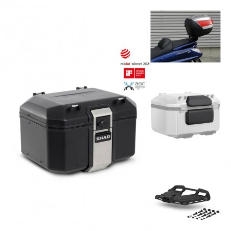 SHAD Baul trasero + parrilla soporte montaje accesorios TR48 TERRA BLACK EDITION KIT-450830
