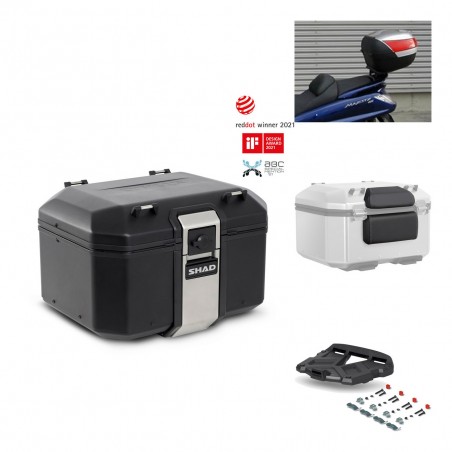 SHAD Baul trasero + parrilla soporte montaje accesorios TR48 TERRA BLACK EDITION KIT-450837