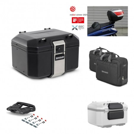 SHAD Baul trasero + parrilla soporte montaje accesorios TR48 TERRA BLACK EDITION KIT-450841