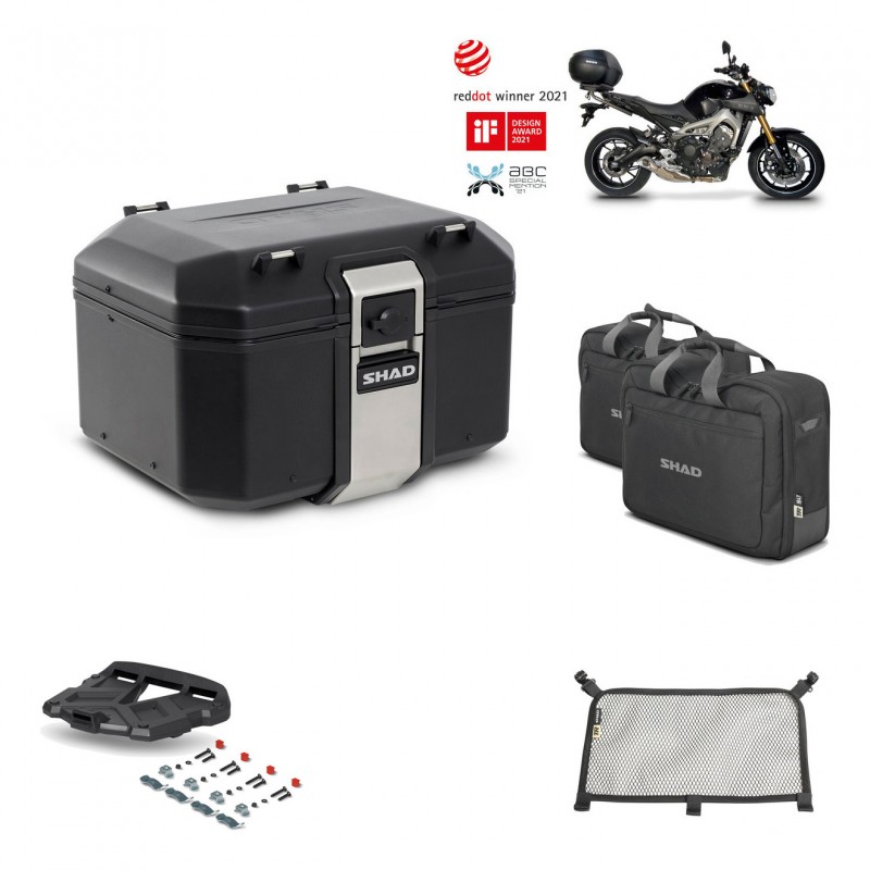 SHAD Baul trasero + parrilla soporte montaje accesorios TR48 TERRA BLACK EDITION KIT-450865