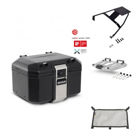 SHAD Baul trasero + parrilla soporte montaje accesorios TR48 TERRA BLACK EDITION KIT-450869