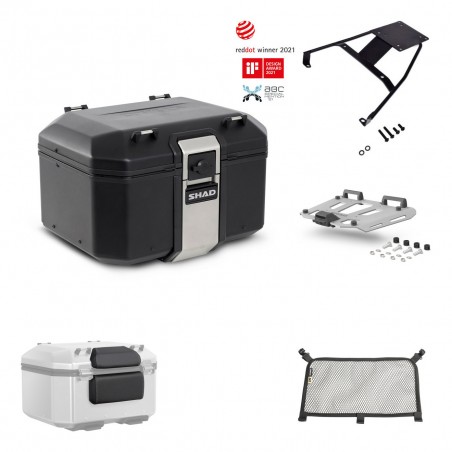 SHAD Baul trasero + parrilla soporte montaje accesorios TR48 TERRA BLACK EDITION KIT-450870