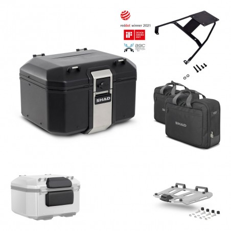 SHAD Baul trasero + parrilla soporte montaje accesorios TR48 TERRA BLACK EDITION KIT-450872