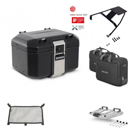 SHAD Baul trasero + parrilla soporte montaje accesorios TR48 TERRA BLACK EDITION KIT-450873