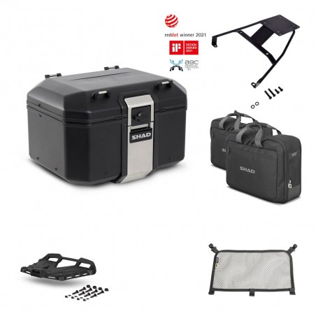 SHAD Baul trasero + parrilla soporte montaje accesorios TR48 TERRA BLACK EDITION KIT-450881