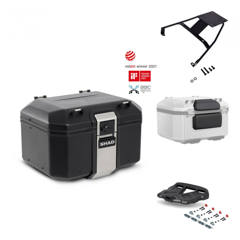 SHAD Baul trasero + parrilla soporte montaje accesorios TR48 TERRA BLACK EDITION KIT-450883