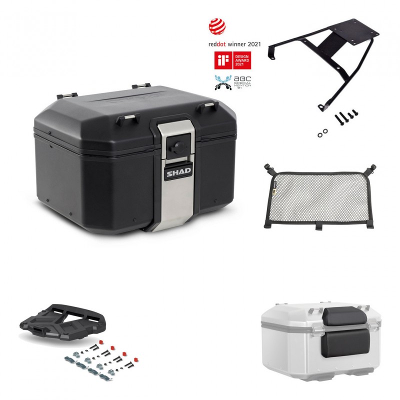 SHAD Baul trasero + parrilla soporte montaje accesorios TR48 TERRA BLACK EDITION KIT-450885