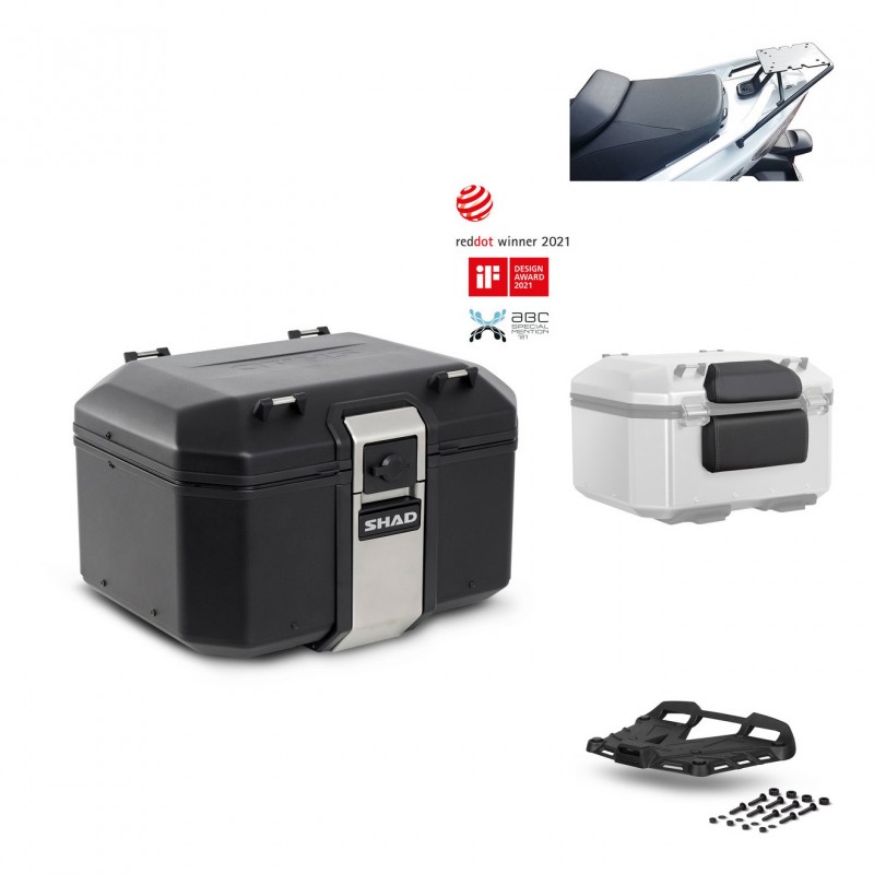 SHAD Baul trasero + parrilla soporte montaje accesorios TR48 TERRA BLACK EDITION KIT-450922