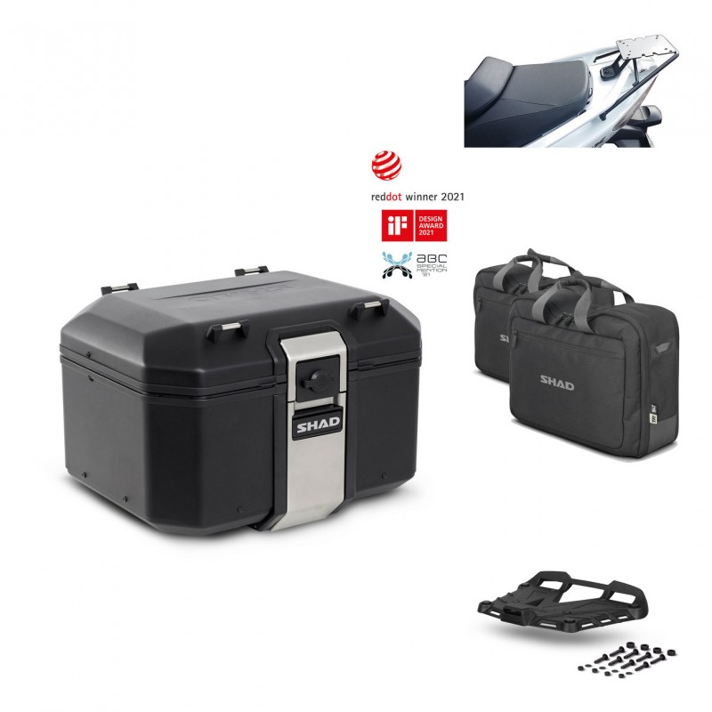 SHAD Baul trasero + parrilla soporte montaje accesorios TR48 TERRA BLACK EDITION KIT-450925