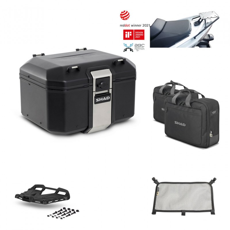 SHAD Baul trasero + parrilla soporte montaje accesorios TR48 TERRA BLACK EDITION KIT-450927