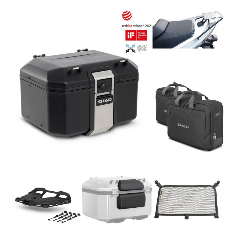 SHAD Baul trasero + parrilla soporte montaje accesorios TR48 TERRA BLACK EDITION KIT-450928