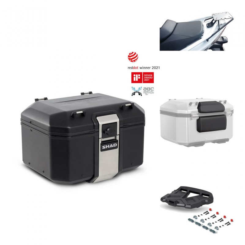 SHAD Baul trasero + parrilla soporte montaje accesorios TR48 TERRA BLACK EDITION KIT-450929