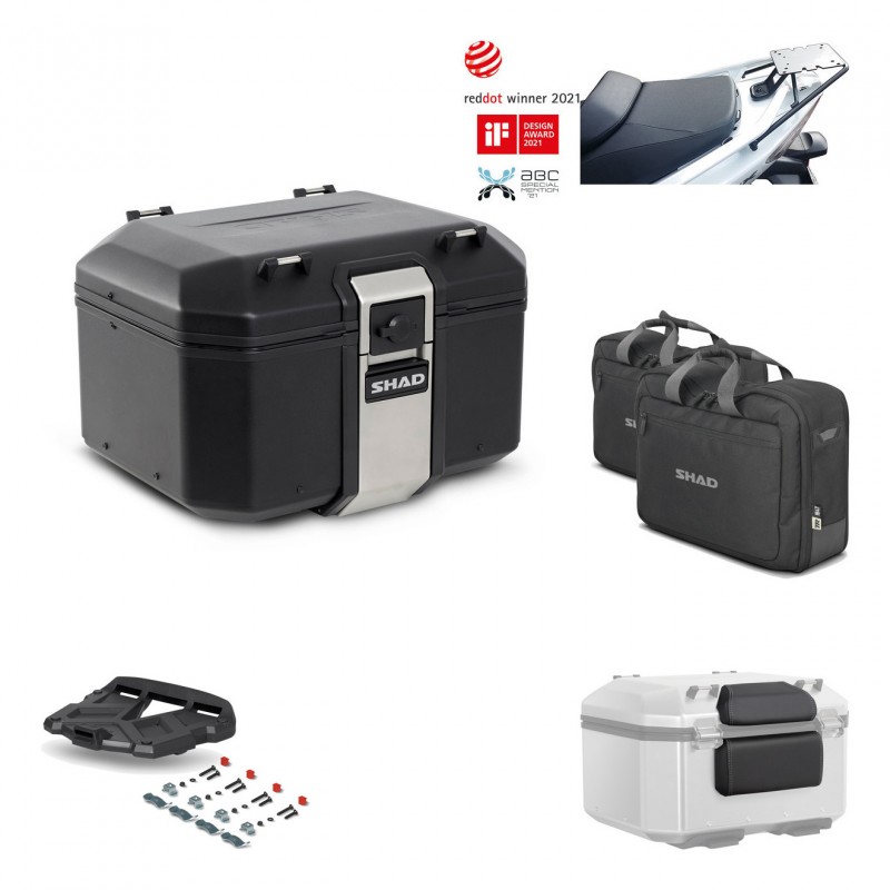 SHAD Baul trasero + parrilla soporte montaje accesorios TR48 TERRA BLACK EDITION KIT-450933