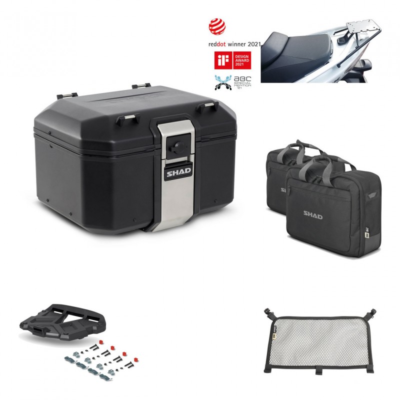 SHAD Baul trasero + parrilla soporte montaje accesorios TR48 TERRA BLACK EDITION KIT-450934
