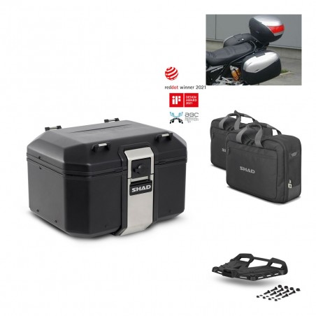 SHAD Baul trasero + parrilla soporte montaje accesorios TR48 TERRA BLACK EDITION KIT-450948