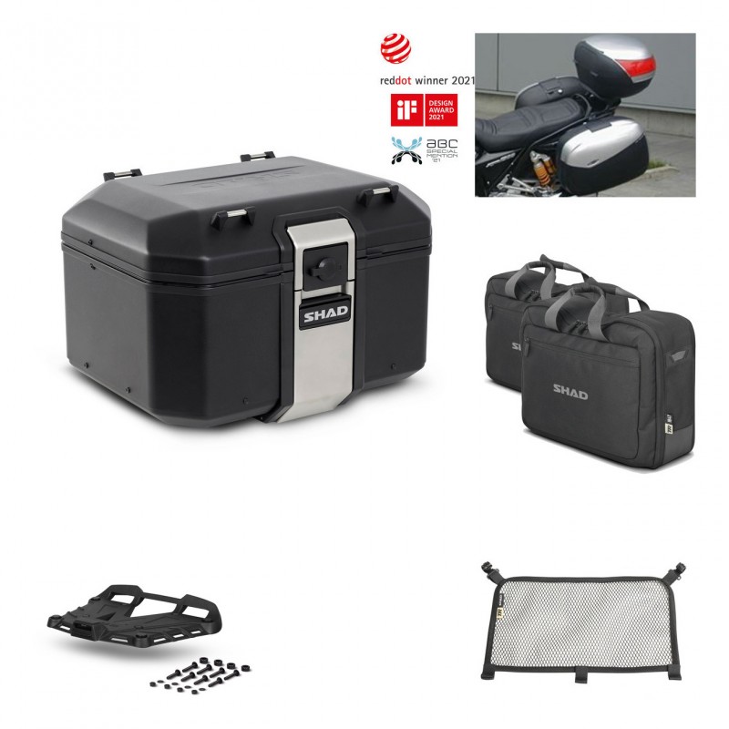 SHAD Baul trasero + parrilla soporte montaje accesorios TR48 TERRA BLACK EDITION KIT-450950