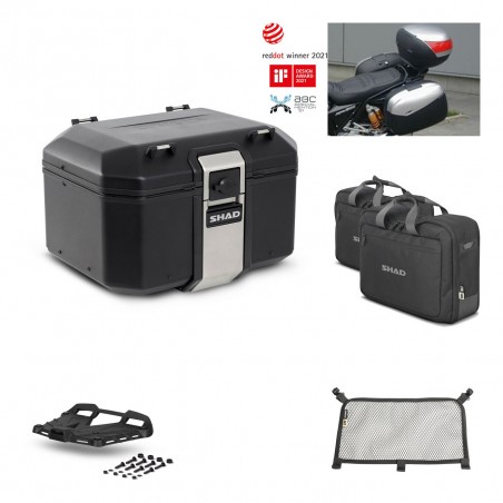 SHAD Baul trasero + parrilla soporte montaje accesorios TR48 TERRA BLACK EDITION KIT-450950