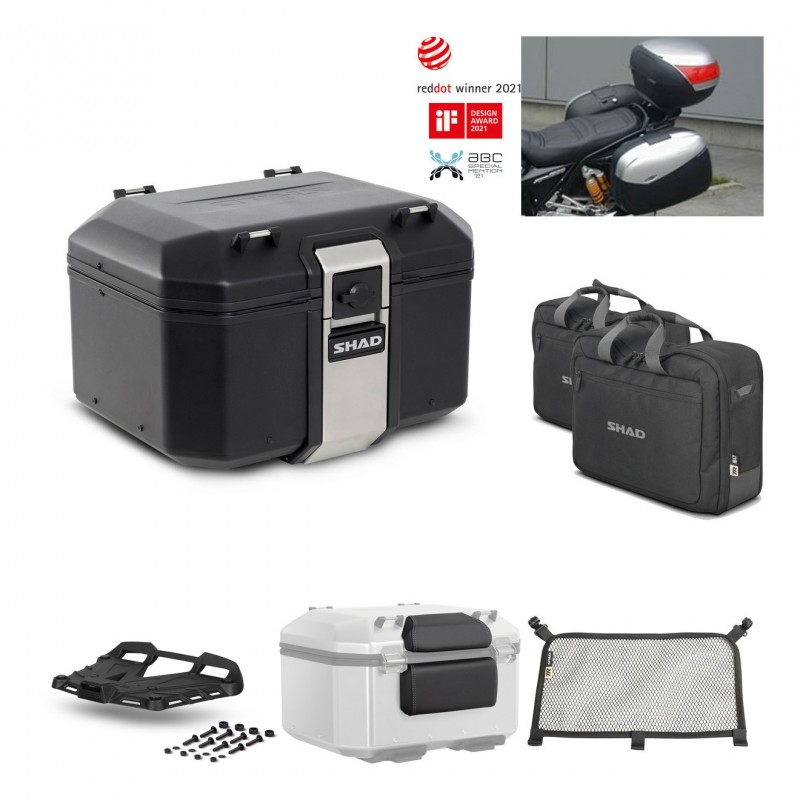 SHAD Baul trasero + parrilla soporte montaje accesorios TR48 TERRA BLACK EDITION KIT-450951