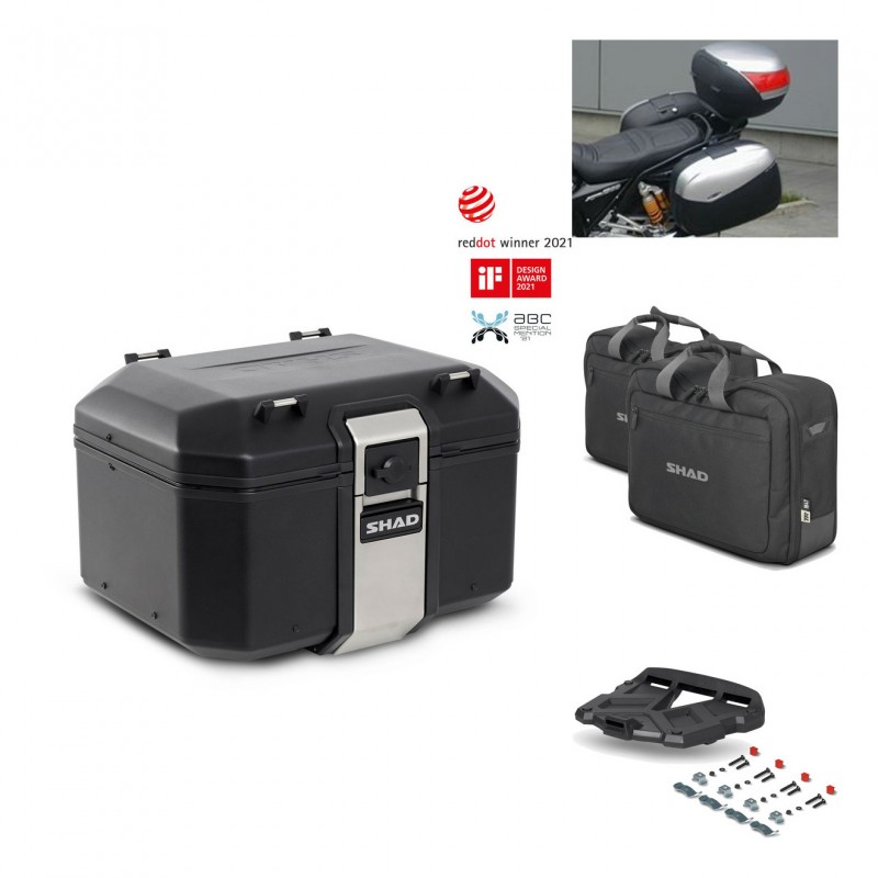 SHAD Rear trunk + grill mounting bracket accessories TR48 TERRA BLACK EDITION KIT-450955