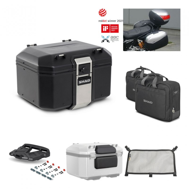SHAD Baul trasero + parrilla soporte montaje accesorios TR48 TERRA BLACK EDITION KIT-450958