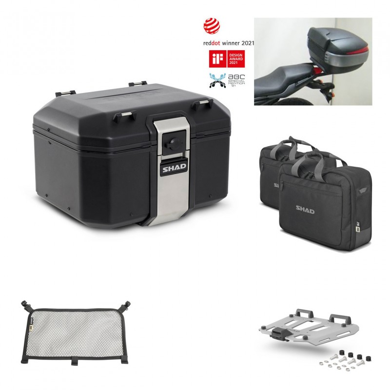 SHAD Baul trasero + parrilla soporte montaje accesorios TR48 TERRA BLACK EDITION KIT-450965