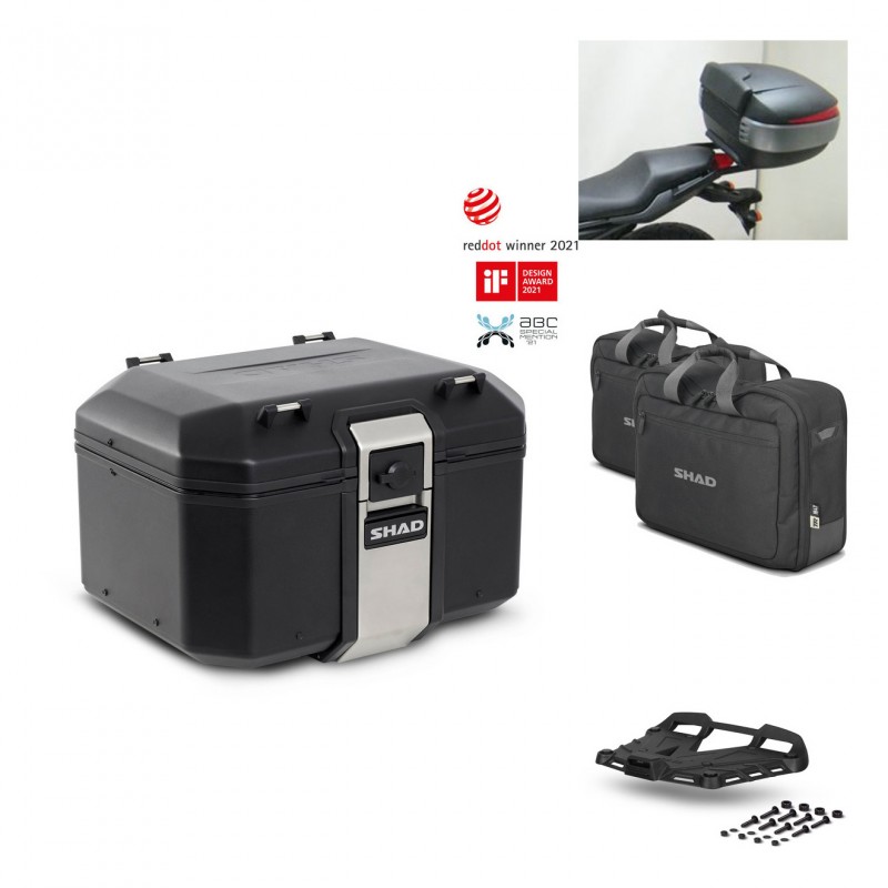 SHAD Baul trasero + parrilla soporte montaje accesorios TR48 TERRA BLACK EDITION KIT-450971