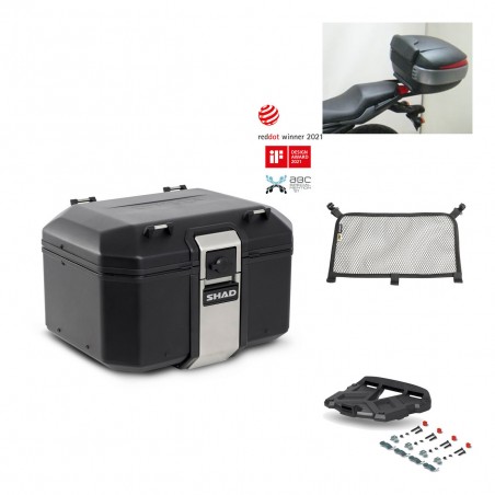 SHAD Baul trasero + parrilla soporte montaje accesorios TR48 TERRA BLACK EDITION KIT-450976