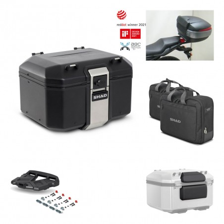 SHAD Baul trasero + parrilla soporte montaje accesorios TR48 TERRA BLACK EDITION KIT-450979